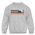 Breckenridge, Colorado Youth Sweatshirt - Retro Mountain Youth Breckenridge Crewneck Sweatshirt - heather gray
