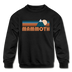 Mammoth, California Youth Sweatshirt - Retro Mountain Youth Mammoth Crewneck Sweatshirt - black