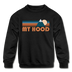 Mount Hood, Oregon Youth Sweatshirt - Retro Mountain Youth Mount Hood Crewneck Sweatshirt - black
