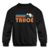 Tahoe, California Youth Sweatshirt - Retro Mountain Youth Tahoe Crewneck Sweatshirt - black