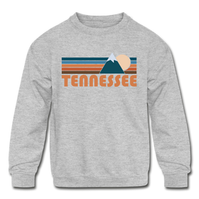Tennessee Youth Sweatshirt - Retro Mountain Youth Tennessee Crewneck Sweatshirt