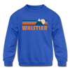 Whistler, Canada Youth Sweatshirt - Retro Mountain Youth Whistler Crewneck Sweatshirt