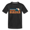 Alaska Youth T-Shirt - Retro Mountain Youth Alaska Tee - black
