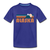 Alaska Youth T-Shirt - Retro Mountain Youth Alaska Tee - royal blue