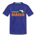 Alaska Youth T-Shirt - Retro Mountain Youth Alaska Tee - royal blue