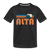 Alta, Utah Youth T-Shirt - Retro Mountain Youth Alta Tee - black