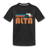 Alta, Utah Youth T-Shirt - Retro Mountain Youth Alta Tee - black