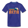 Alta, Utah Youth T-Shirt - Retro Mountain Youth Alta Tee - royal blue
