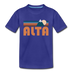 Alta, Utah Youth T-Shirt - Retro Mountain Youth Alta Tee - royal blue