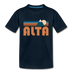 Alta, Utah Youth T-Shirt - Retro Mountain Youth Alta Tee - deep navy