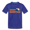 Asheville, North Carolina Youth T-Shirt - Retro Mountain Youth Asheville Tee - royal blue