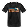 Asheville, North Carolina Youth T-Shirt - Retro Mountain Youth Asheville Tee - charcoal gray