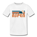 Aspen, Colorado Youth T-Shirt - Retro Mountain Youth Aspen Tee - white
