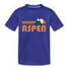 Aspen, Colorado Youth T-Shirt - Retro Mountain Youth Aspen Tee - royal blue