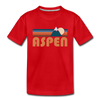 Aspen, Colorado Youth T-Shirt - Retro Mountain Youth Aspen Tee - red