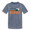 Aspen, Colorado Youth T-Shirt - Retro Mountain Youth Aspen Tee - heather blue