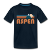 Aspen, Colorado Youth T-Shirt - Retro Mountain Youth Aspen Tee - deep navy