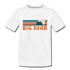 Big Bear, California Youth T-Shirt - Retro Mountain Youth Big Bear Tee - white