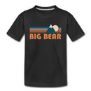 Big Bear, California Youth T-Shirt - Retro Mountain Youth Big Bear Tee - black