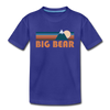 Big Bear, California Youth T-Shirt - Retro Mountain Youth Big Bear Tee - royal blue