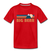 Big Bear, California Youth T-Shirt - Retro Mountain Youth Big Bear Tee - red