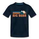 Big Bear, California Youth T-Shirt - Retro Mountain Youth Big Bear Tee - deep navy