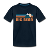 Big Bear, California Youth T-Shirt - Retro Mountain Youth Big Bear Tee - deep navy