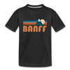 Banff, Canada Youth T-Shirt - Retro Mountain Youth Banff Tee - black