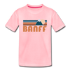 Banff, Canada Youth T-Shirt - Retro Mountain Youth Banff Tee - pink