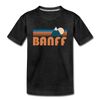 Banff, Canada Youth T-Shirt - Retro Mountain Youth Banff Tee - charcoal gray