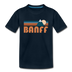 Banff, Canada Youth T-Shirt - Retro Mountain Youth Banff Tee - deep navy