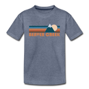 Beaver Creek, Colorado Youth T-Shirt - Retro Mountain Youth Beaver Creek Tee - heather blue