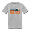 Bend, Oregon Youth T-Shirt - Retro Mountain Youth Bend Tee - heather gray