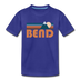 Bend, Oregon Youth T-Shirt - Retro Mountain Youth Bend Tee - royal blue