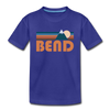 Bend, Oregon Youth T-Shirt - Retro Mountain Youth Bend Tee - royal blue