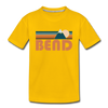 Bend, Oregon Youth T-Shirt - Retro Mountain Youth Bend Tee - sun yellow