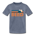 Bend, Oregon Youth T-Shirt - Retro Mountain Youth Bend Tee - heather blue