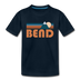 Bend, Oregon Youth T-Shirt - Retro Mountain Youth Bend Tee - deep navy