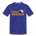 Boulder, Colorado Youth T-Shirt - Retro Mountain Youth Boulder Tee - royal blue