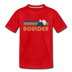 Boulder, Colorado Youth T-Shirt - Retro Mountain Youth Boulder Tee - red