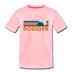 Boulder, Colorado Youth T-Shirt - Retro Mountain Youth Boulder Tee - pink