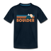 Boulder, Colorado Youth T-Shirt - Retro Mountain Youth Boulder Tee - deep navy