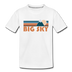 Big Sky, Montana Youth T-Shirt - Retro Mountain Youth Big Sky Tee - white