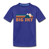 Big Sky, Montana Youth T-Shirt - Retro Mountain Youth Big Sky Tee