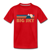 Big Sky, Montana Youth T-Shirt - Retro Mountain Youth Big Sky Tee - red