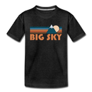 Big Sky, Montana Youth T-Shirt - Retro Mountain Youth Big Sky Tee - charcoal gray