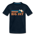 Big Sky, Montana Youth T-Shirt - Retro Mountain Youth Big Sky Tee - deep navy