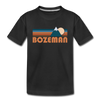 Bozeman, Montana Youth T-Shirt - Retro Mountain Youth Bozeman Tee - black