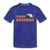 Bozeman, Montana Youth T-Shirt - Retro Mountain Youth Bozeman Tee - royal blue