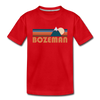 Bozeman, Montana Youth T-Shirt - Retro Mountain Youth Bozeman Tee - red